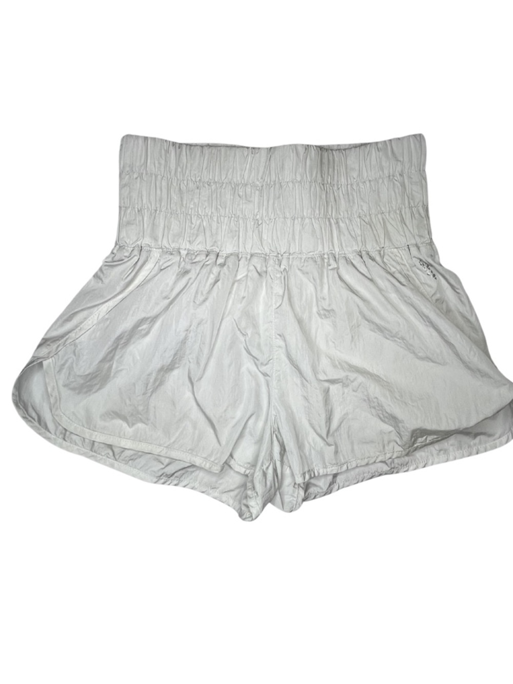 Free People Movement Women’s white High Rise Smocked shorts